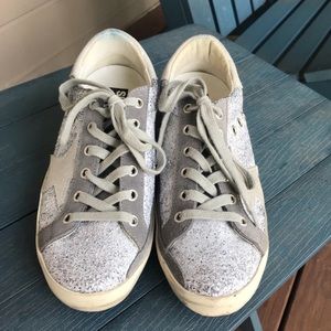 Golden Goose Superstar Glitter Silver Sneakers 37